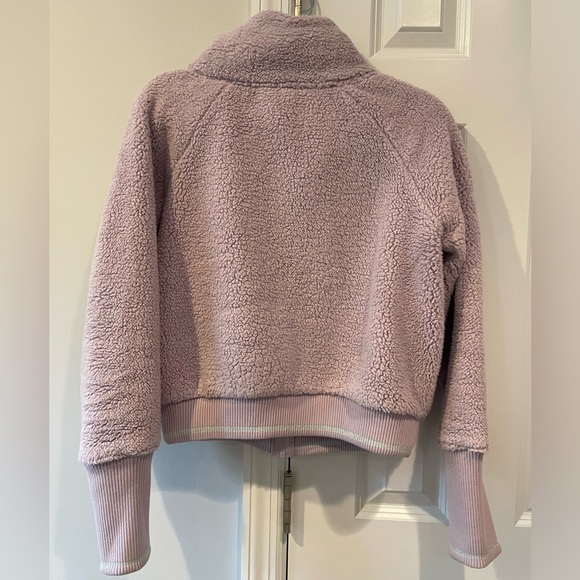 Athleta Tugga Sherpa Zip Jacket Lavender - Picture 5 of 10